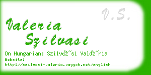 valeria szilvasi business card